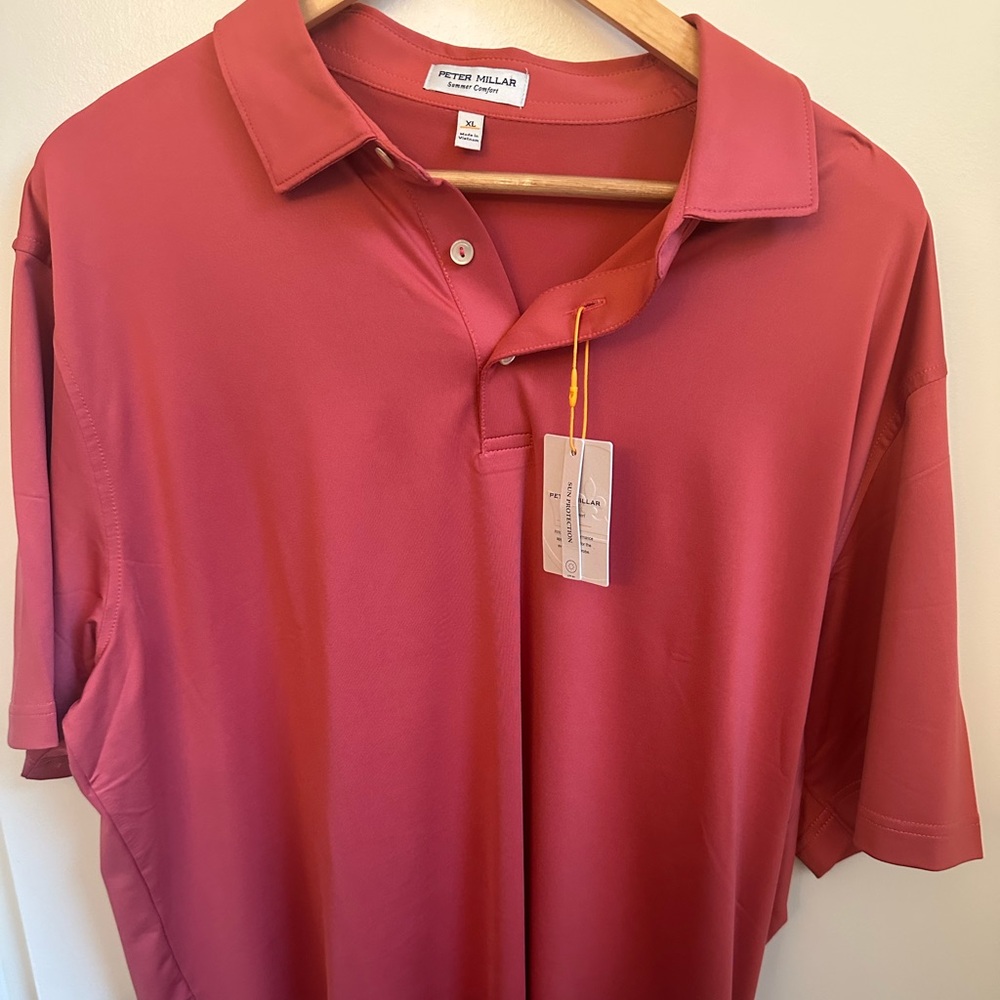 Peter Millar Summer Comfort NWT red polo